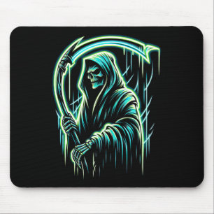 Reaper Skeleton Skull Cool Halloween Heavy Metal M Mouse Pad