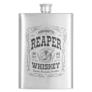 Reaper Whiskey Kentucky Bourbon Hip Flask
