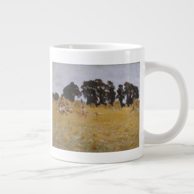 Reapers Resting in a Wheat Field Large Coffee Mug (Right)
