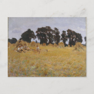 Reapers Resting in a Wheat Field Postcard