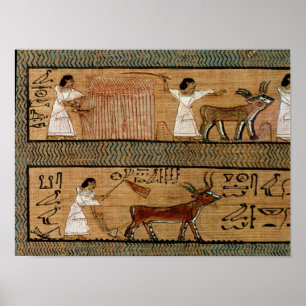 Reaping and ploughing, detail a depiction poster