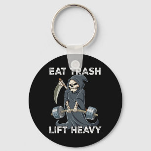 Reapper Gym Weight Training Eat Trash Lift Heavy  Key Ring