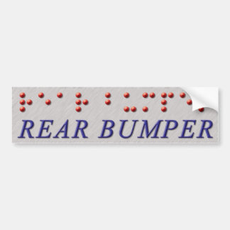 Rear Bumper Braille Bumper Sticker