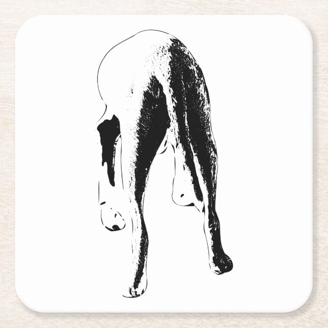 Rear View Cheers Square Paper Coaster (Front)