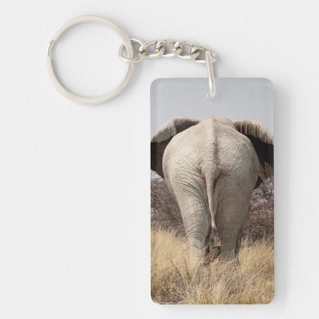 Rear view of elephant key ring (Front)