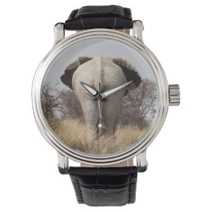 Rear view of elephant watch