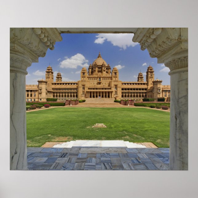 Rear view of Umaid Bhawan Palace hotel, Jodjpur, Poster (Front)
