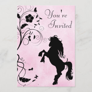 Rearing Horse Birthday Invitation