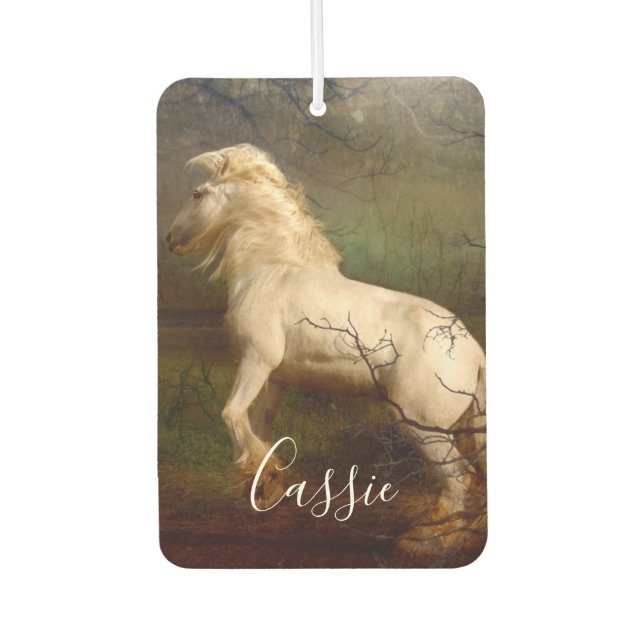 Rearing Horse Monogram Name Car Air Freshener (Front)