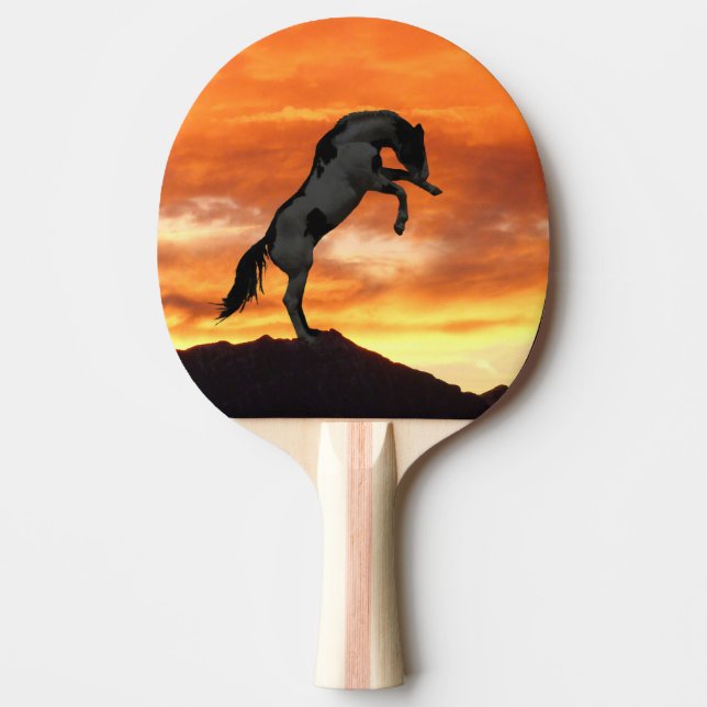 Rearing Horse Ping Pong Paddle (Front)