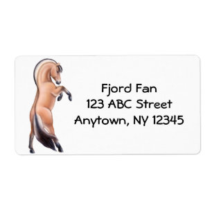 Rearing Norwegian Fjord Horse Label