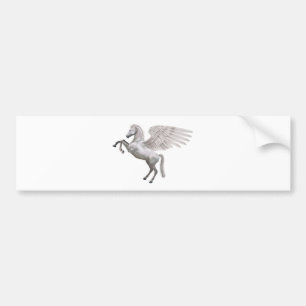 rearing pegasus horse illustration bumper sticker