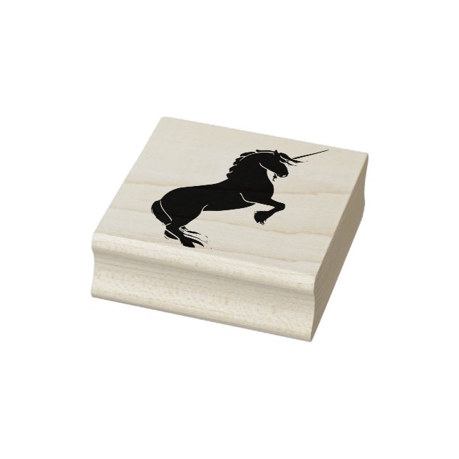 rearing unicorn art stamp (Stamp)