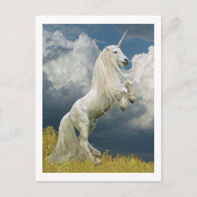 Rearing Unicorn Postcard (Front)