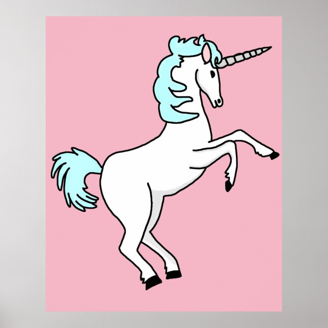 Rearing unicorn poster (Front)
