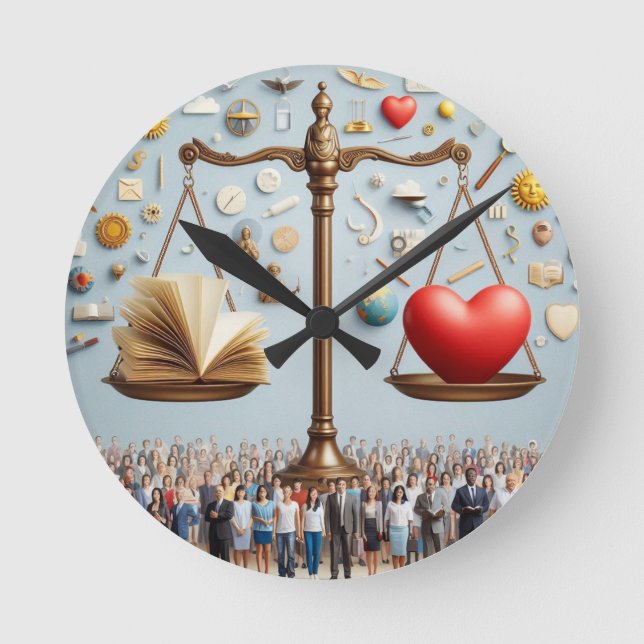 Reason and Emotion Wall Clock (Front)