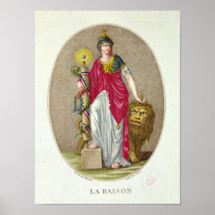 Reason, engraved by Carre, 1793 Poster