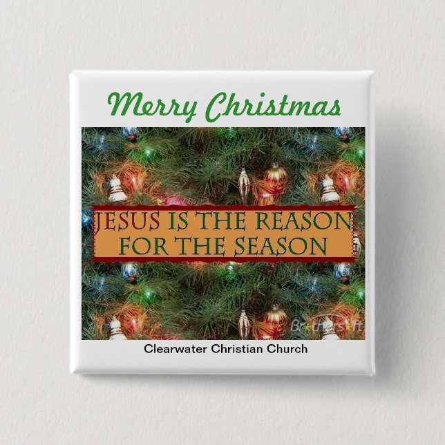 Reason For The Season 15 Cm Square Badge (Front)