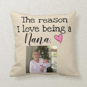 reason i love being a nana personalised cushion