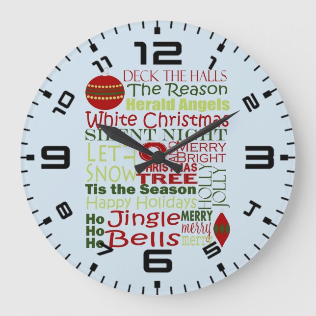 Reason To Tis The Season Large Clock (Front)