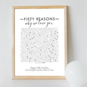 reason we love you poster Black font 50