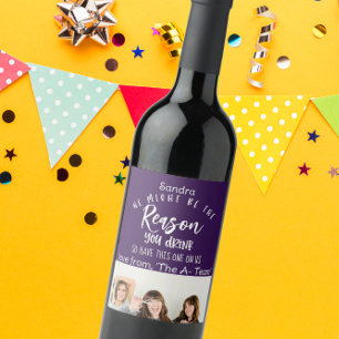 Reason you drink Greeting boss, Bosses Day Gift, Wine Label