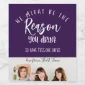 Reason you drink Greeting boss, Bosses Day Gift, Wine Label (Single Label)