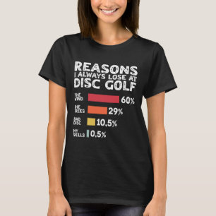 Reasons I Always Lose At Disc Golf Funny Disc Golf T-Shirt