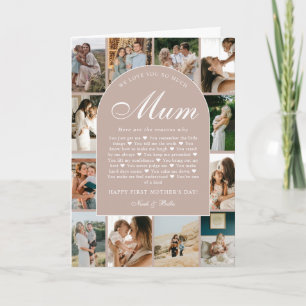 Reasons We Love You Mum Photo Collage Mother's Day Card