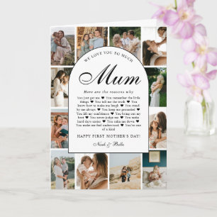 Reasons We Love You Mum Photo Collage Mother's Day Card