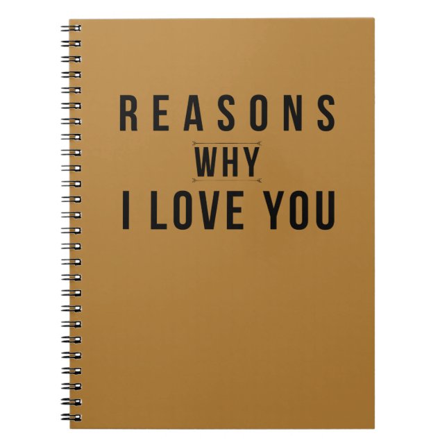 Reasons Why I Love You Notebook (Front)