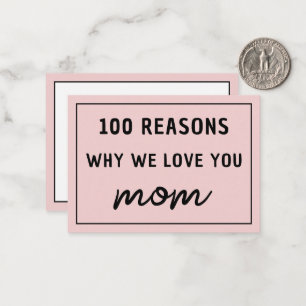 Reasons Why We Love You Mum Mother's Day Cute Card