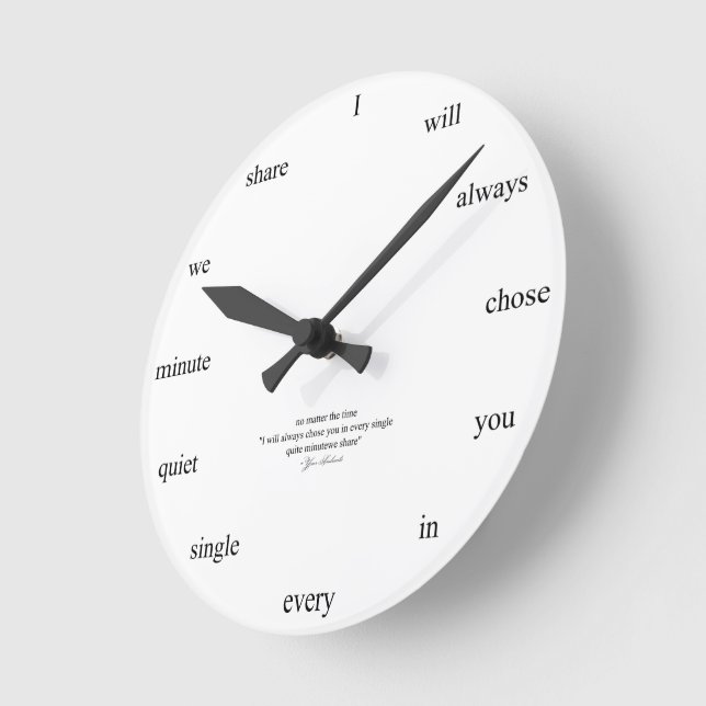 Reassurance vow that loops forever. round clock (Angle)