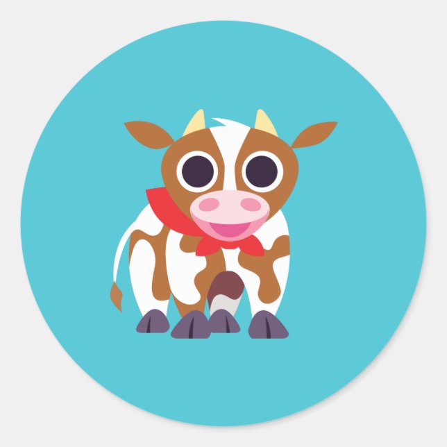 Reba the Cow Classic Round Sticker (Front)