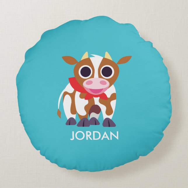 Reba the Cow Round Cushion (Back)