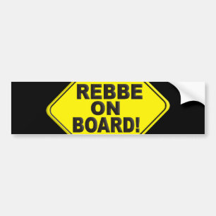 Rebbe on Board Bumper Sticker