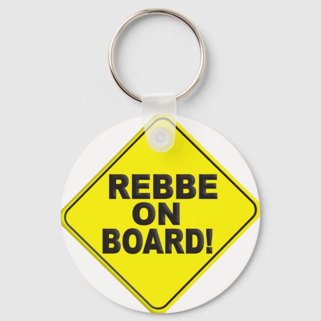Rebbe on Board Key Ring (Front)