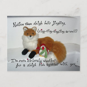 Rebecca and Amy in ... "Sleigh Bells" Postcard