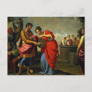 Rebecca and Eliezer at the Well, c.1626-27 Postcard