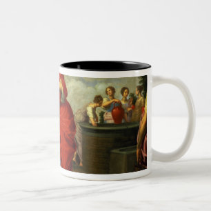 Rebecca and Eliezer at the Well, c.1626-27 Two-Tone Coffee Mug