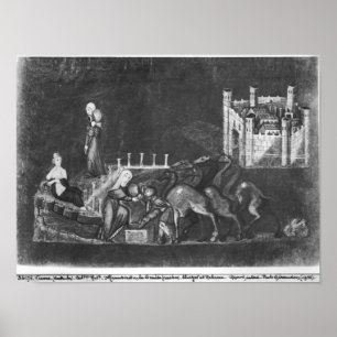 Rebecca and Eliezer at the well Poster