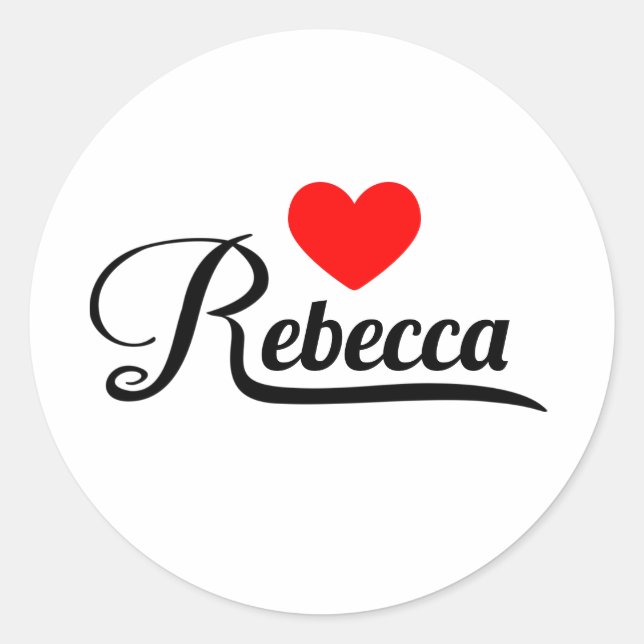 Rebecca Classic Round Sticker (Front)