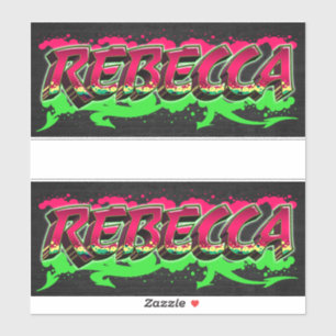 Rebecca First Name Graffiti Sticker