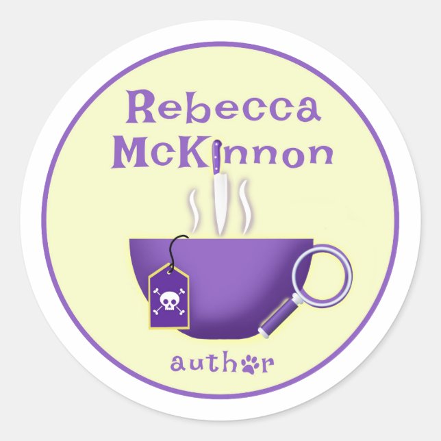 Rebecca McKinnon Mystery Author Logo Stickers (Front)