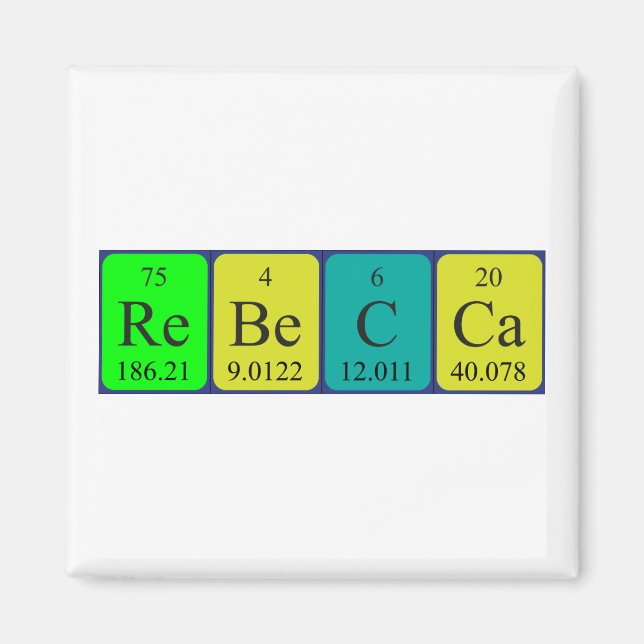 Rebecca periodic table name magnet (Front)