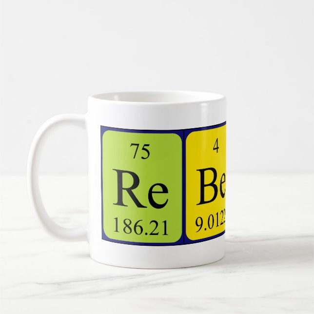 Rebecca periodic table name mug (Left)