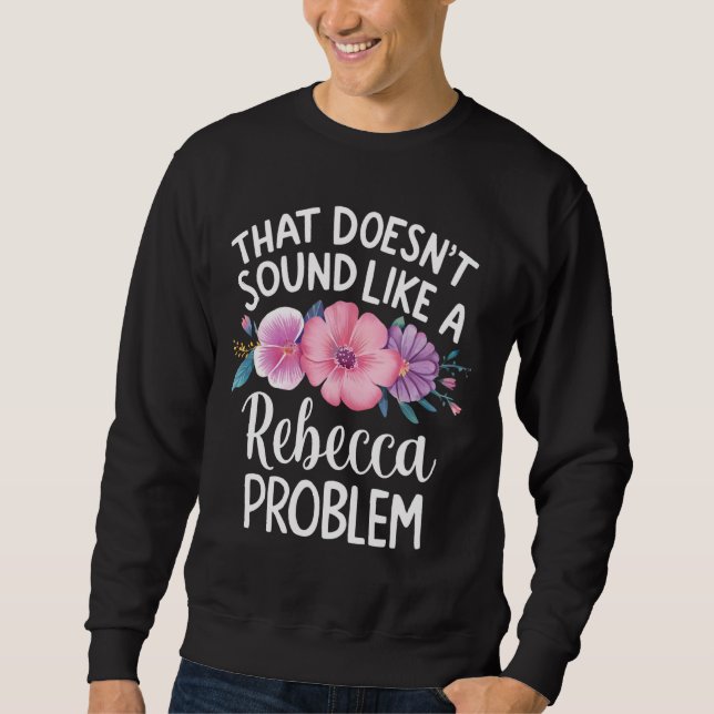 REBECCA Personalised Cute Flower Girls REBECCA Nam Sweatshirt (Front)