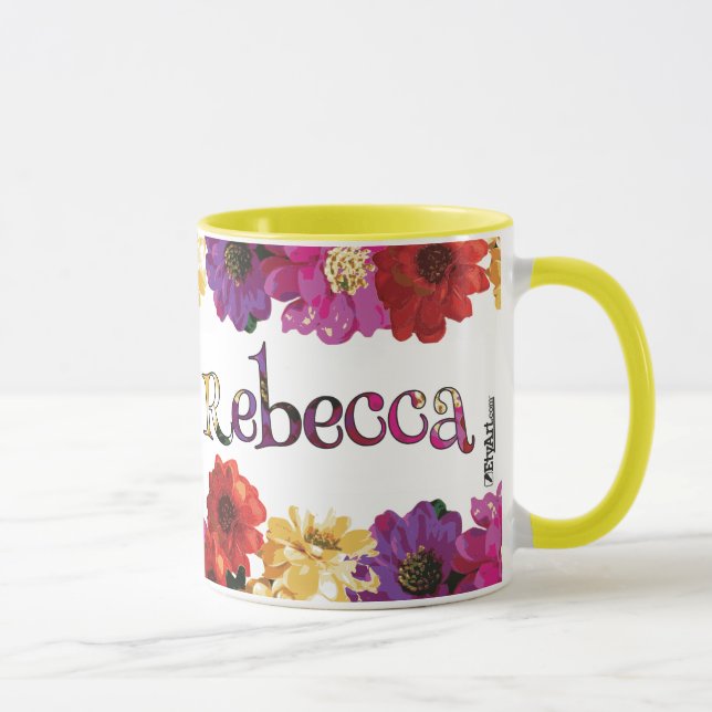 Rebecca’s Colourful Fun Floral Mug (Right)