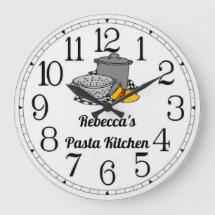 Rebecca's Pasta Kitchen Large Clock
