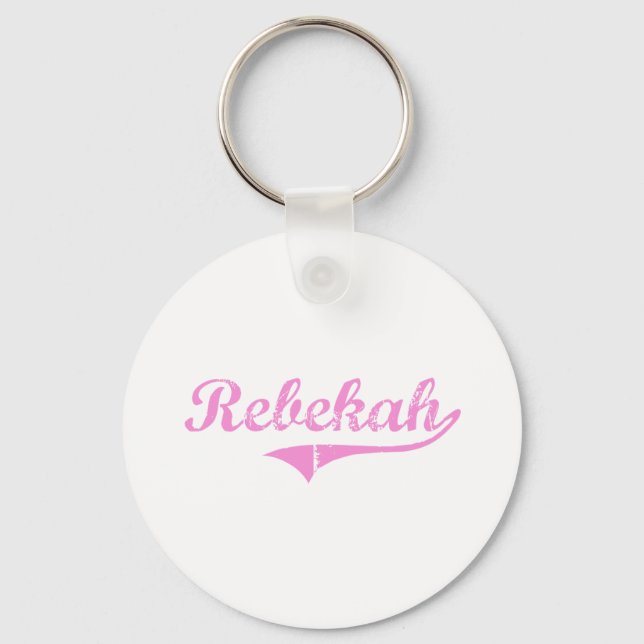 Rebekah Classic Style Name Key Ring (Front)
